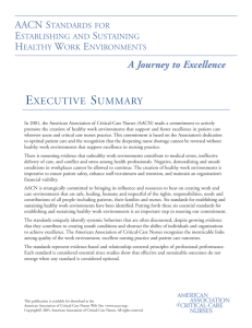 Healthy Work Environments: Executive Summary