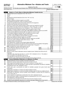 2014 Schedule I (Form 1041)