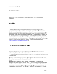 Communication Definition The elements of communication