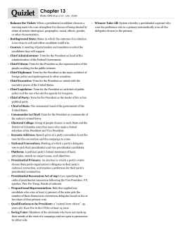 Government Study Guide For President Test Print Chapter 13 Quizlet