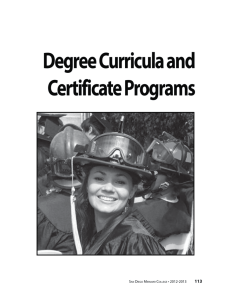 Degree Curricula and Certificate Programs
