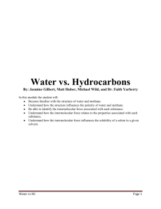 Water vs. Hydrocarbons