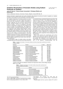 Oxidative Bromination of Aromatic Amides using Sodium