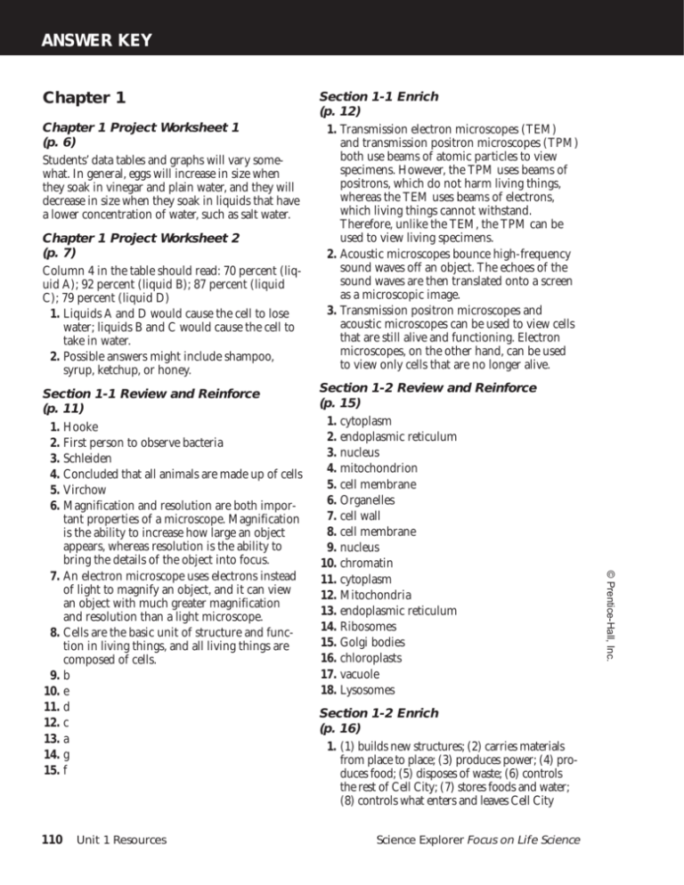 pearson education biology worksheet answers