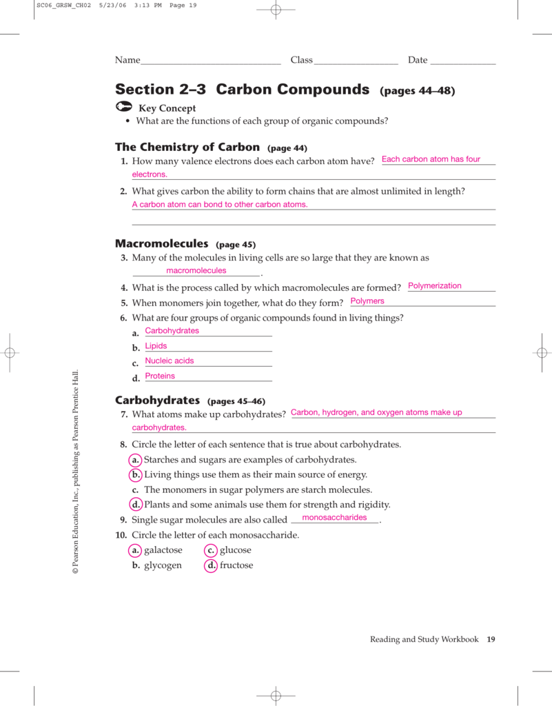 2.3 Elements And Compounds Worksheet Answer Key → Waltery Learning