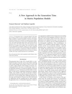 A New Approach to the Generation Time in Matrix Population Models