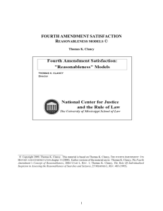 fourth amendment satisfaction reasonableness models