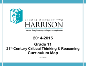 2014-2015 Grade 11 Curriculum Map