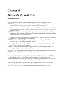 Chapter 13 The Costs of Production