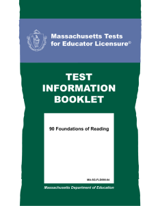 test information booklet