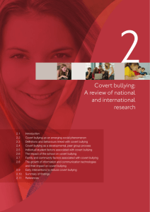 Covert bullying - Department of Education and Training