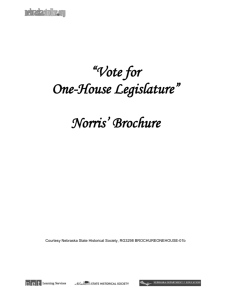 Vote for One-House Legislature