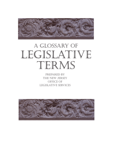 legislative terms - New Jersey Legislature