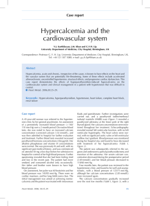 Hypercalcemia and the cardiovascular system