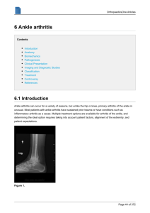 Ankle arthritis - American Orthopaedic Foot and Ankle Society