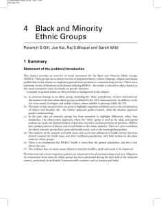 4 Black and Minority Ethnic Groups