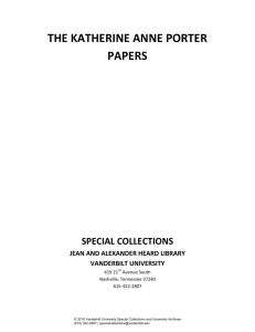 Katherine Anne Porter Papers finding aid