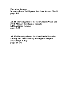 Executive Summary Investigation of Intelligence Activities At Abu