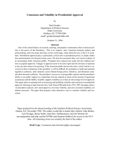 Consensus and Volatility in Presidential Approval