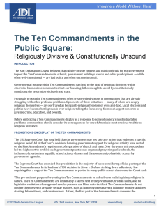 The Ten Commandments in the Public Square - Anti