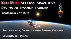 Red Bull Stratos - 5th Annual PM Paper Competition
