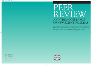 Peer Review and the Acceptance of New Scientific Ideas