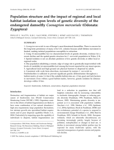 Population structure and the impact of regional and local habitat