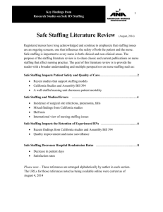 2014 Nurse Staffing Updated Literature Review
