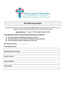 2015 BHN Annual Report - Episcopal Charities of Southeast Florida