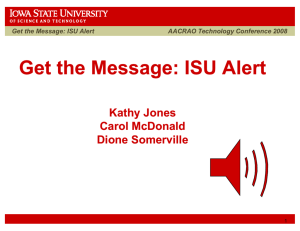 Get the Message: ISU Alert