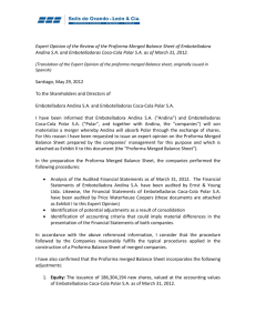 Merger Balance Sheet