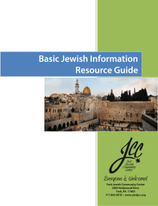 Basic Jewish Information Resource Guide