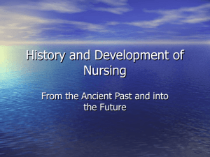 History and Development of Nursing