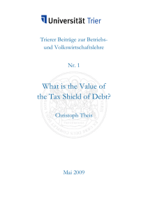 What is the Value of the Tax Shield of Debt?