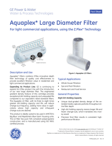 Aquaplex LD Filters