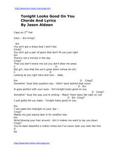 Tonight Looks Good On You Chords And Lyrics By Jason Aldean