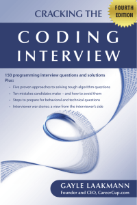 Cracking the Coding Interview, 4 Edition: 150 Programming