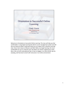 Orientation to Successful Online Learning. This