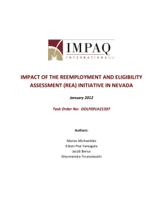 impact of the reemployment and eligibility assessment