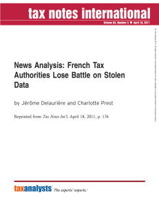 News Analysis: French Tax Authorities Lose Battle on Stolen Data