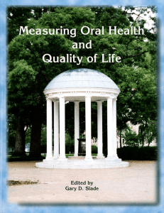 Measuring oral health and quality of life. Chapel Hill