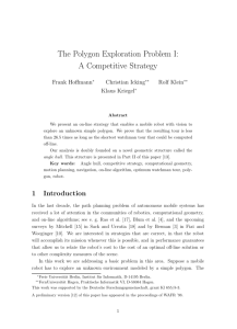 The Polygon Exploration Problem I: A Competitive Strategy