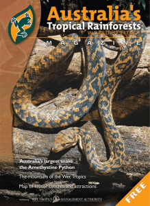 Austr alia's Tropical Rainforests World Heritage Magazine 2005-2006