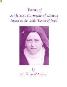 Poems of St. Therese - Catholic Spiritual Direction