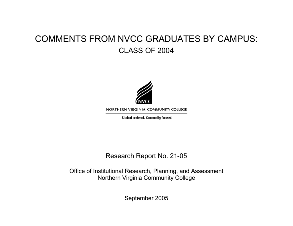 comments from nvcc graduates by campus