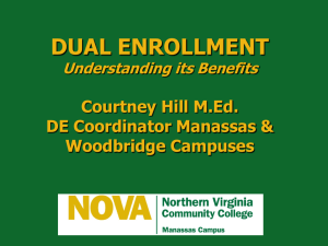Dual Enrollment with Northern Virginia Community College