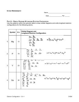 answers periodicity electron and 8 configurations Practice Worksheet Configuration Electron