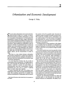 2. Urbanization and Economic Development