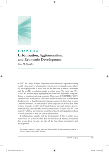 Urbanization, Agglomeration and Economic Development