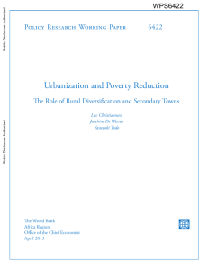 Urbanization and Poverty Reduction - ReCom
